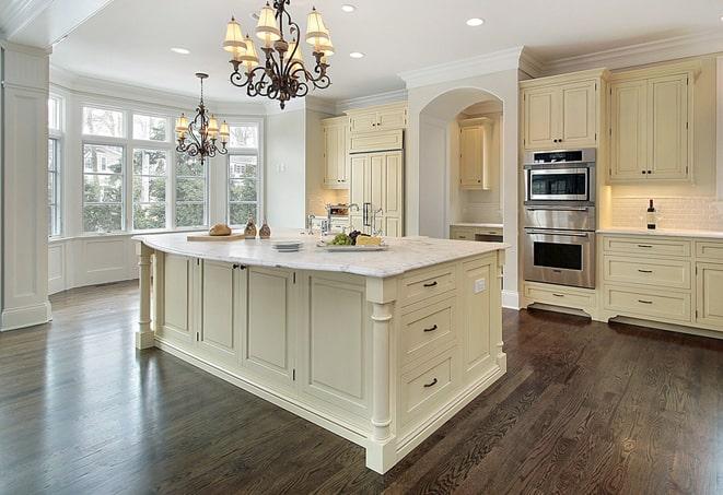 beautiful laminate floors in a bright, airy bedroom in Lakewood